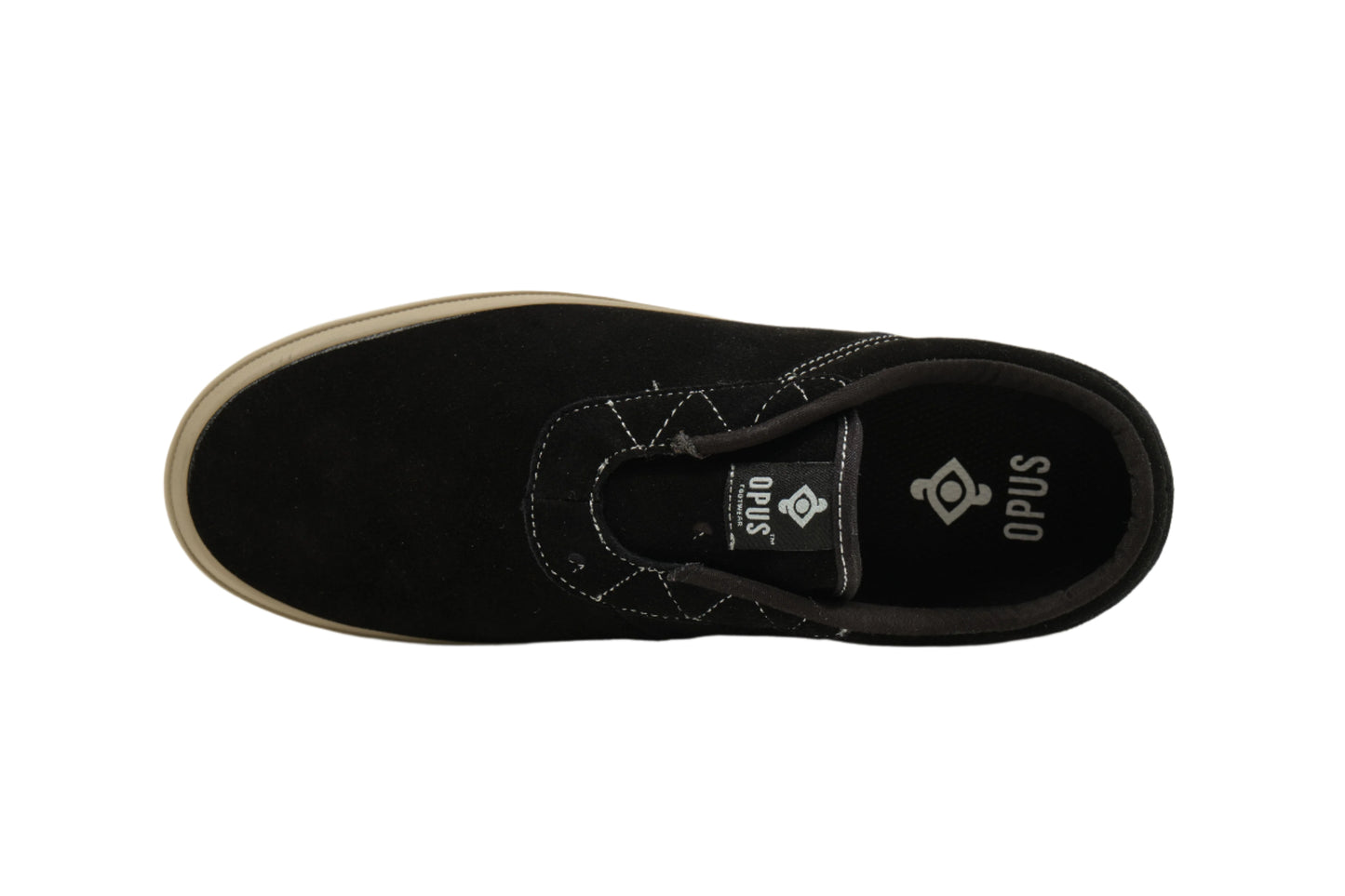 Honey Slip - Black Suede / Cream
