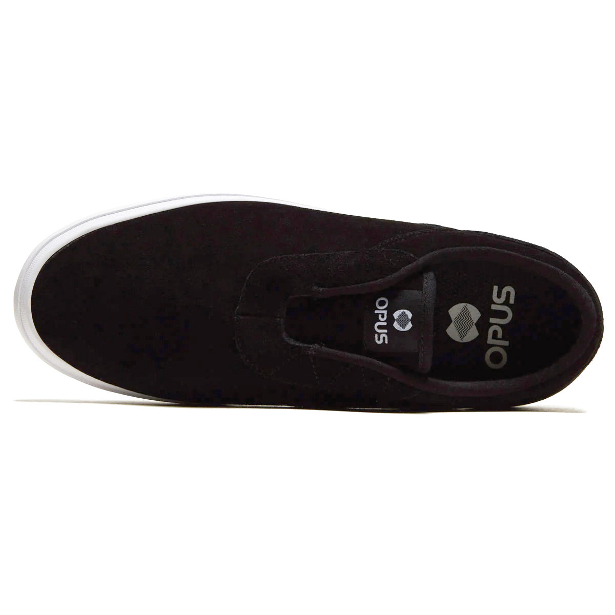 Honey Slip - Black Suede / White